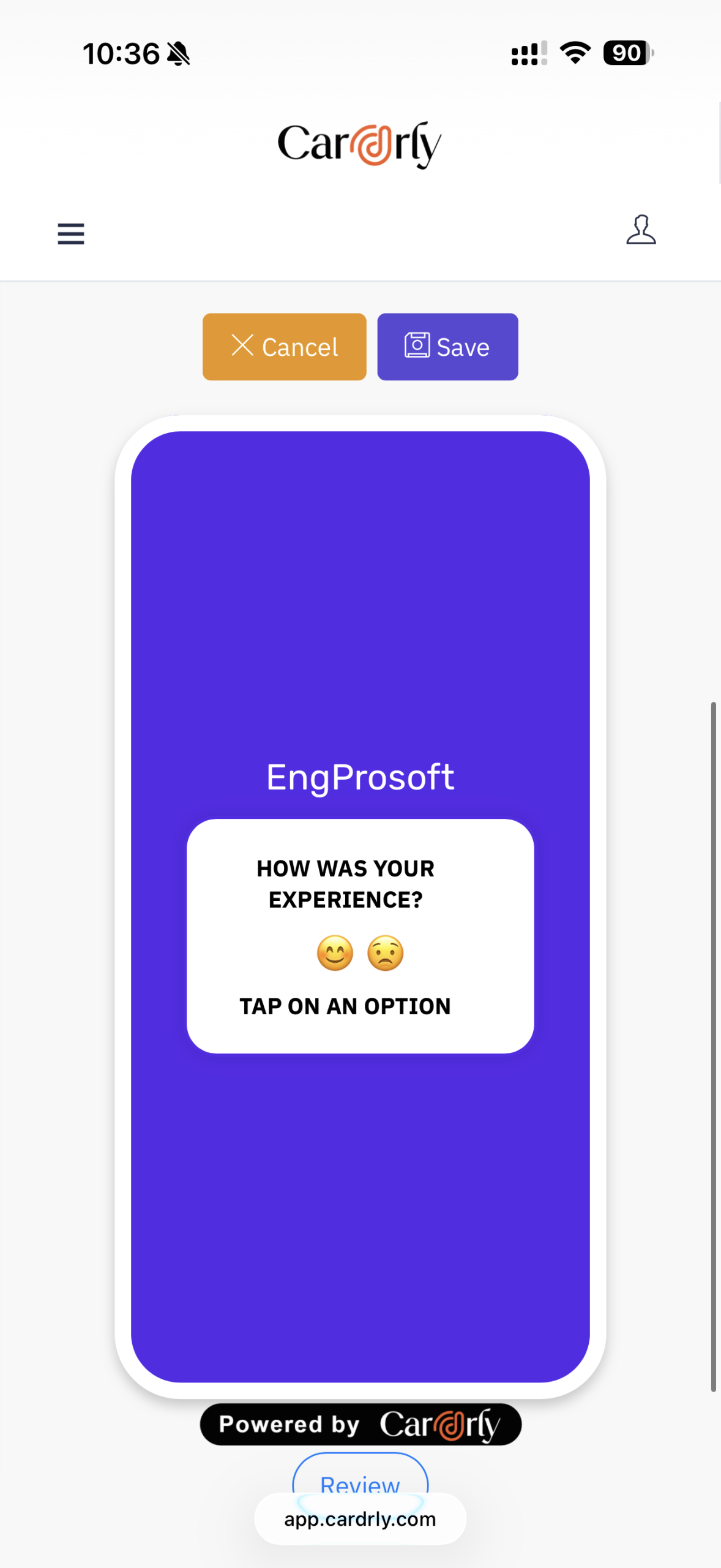 Mobile preview before sharing