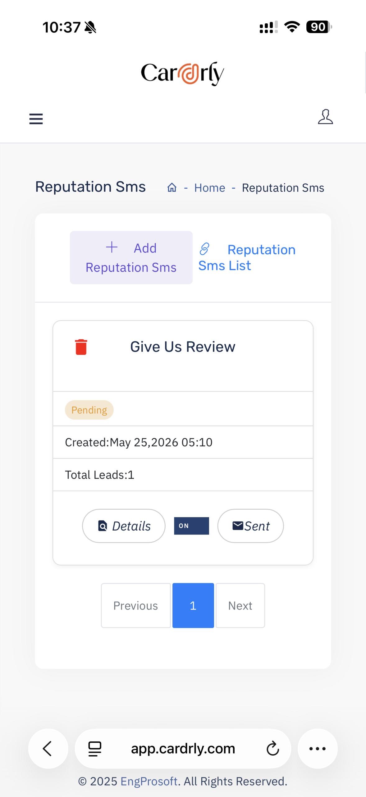 SMS review campaigns